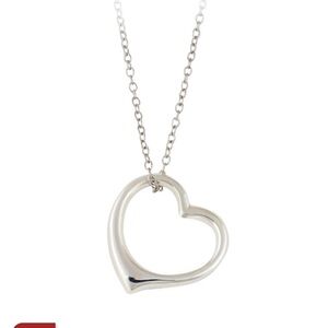 Elegant Silver Heart Pendant Necklace